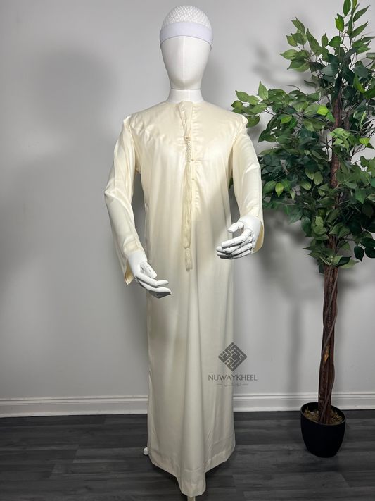 Qamis Emirati - Tissus Satiné