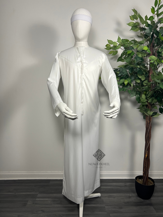 Qamis Emirati - Tissus Satiné